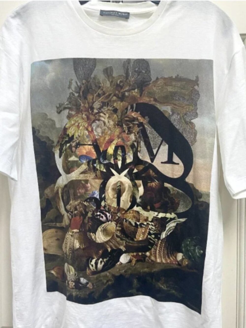 NEW Alexander McQueen Limited Edition Graphic Print White Short Sleeve T Shirt S